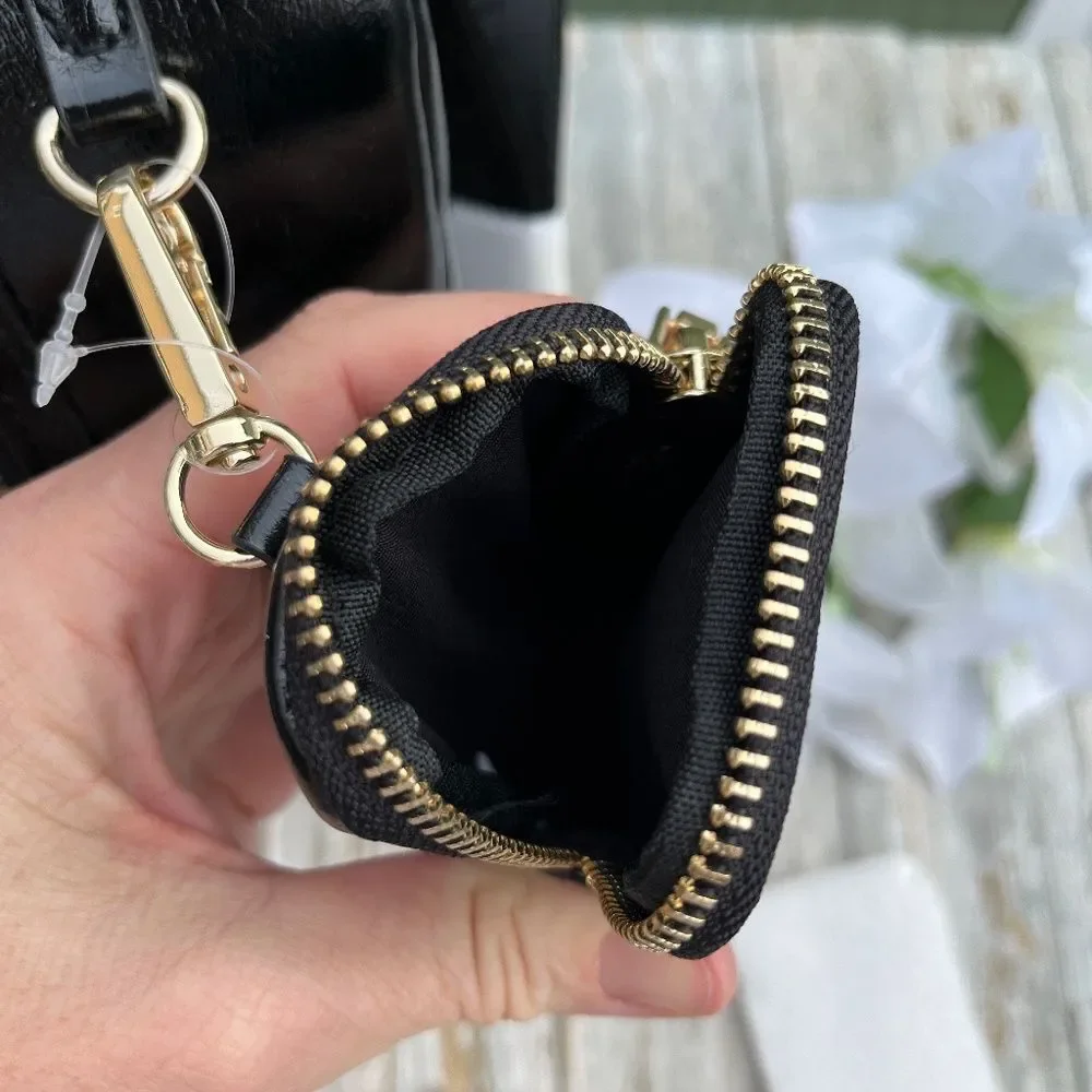 Madden NYC Black Faux Leather Mini Backpack with Gold Hardware